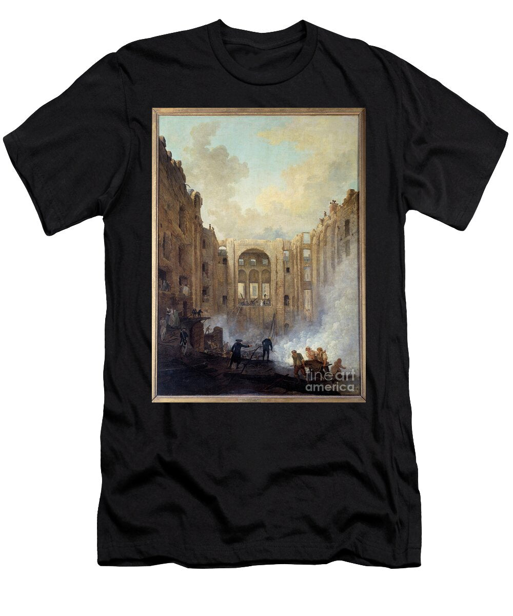 The Fire of the Opera At the Palais Royal Paris 1781 Oil on Canvas Hubert Robert T-Shirt
