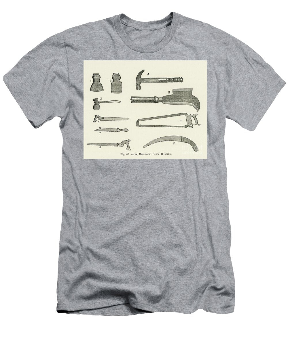 The Fruit Growers Guide Vintage Illustration of Axes Billhook Hammer Saws Shop Ability T-Shirt