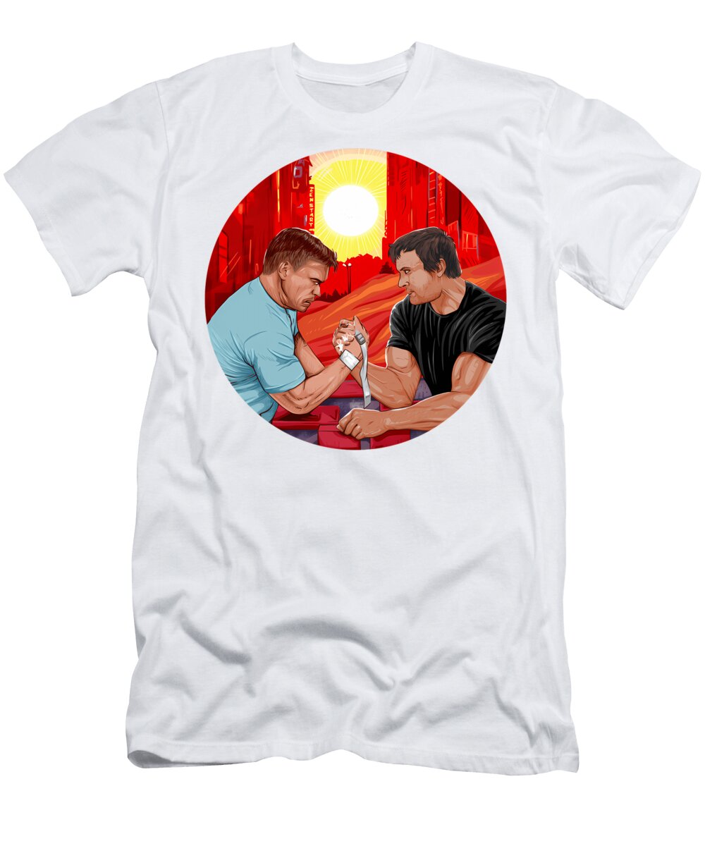 The Goat Clash Devon Larrat Vs John Brzenk Armwrestling Quang Vu T-Shirt