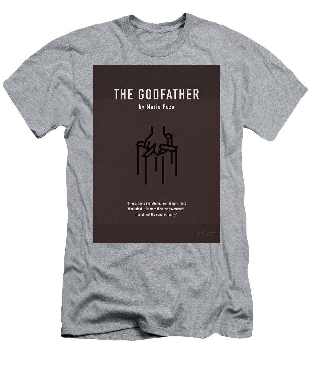 The Godfather By Mario Puzo Greatest Books Ever Art Print Series 373 Design Turnpike T-Shirt