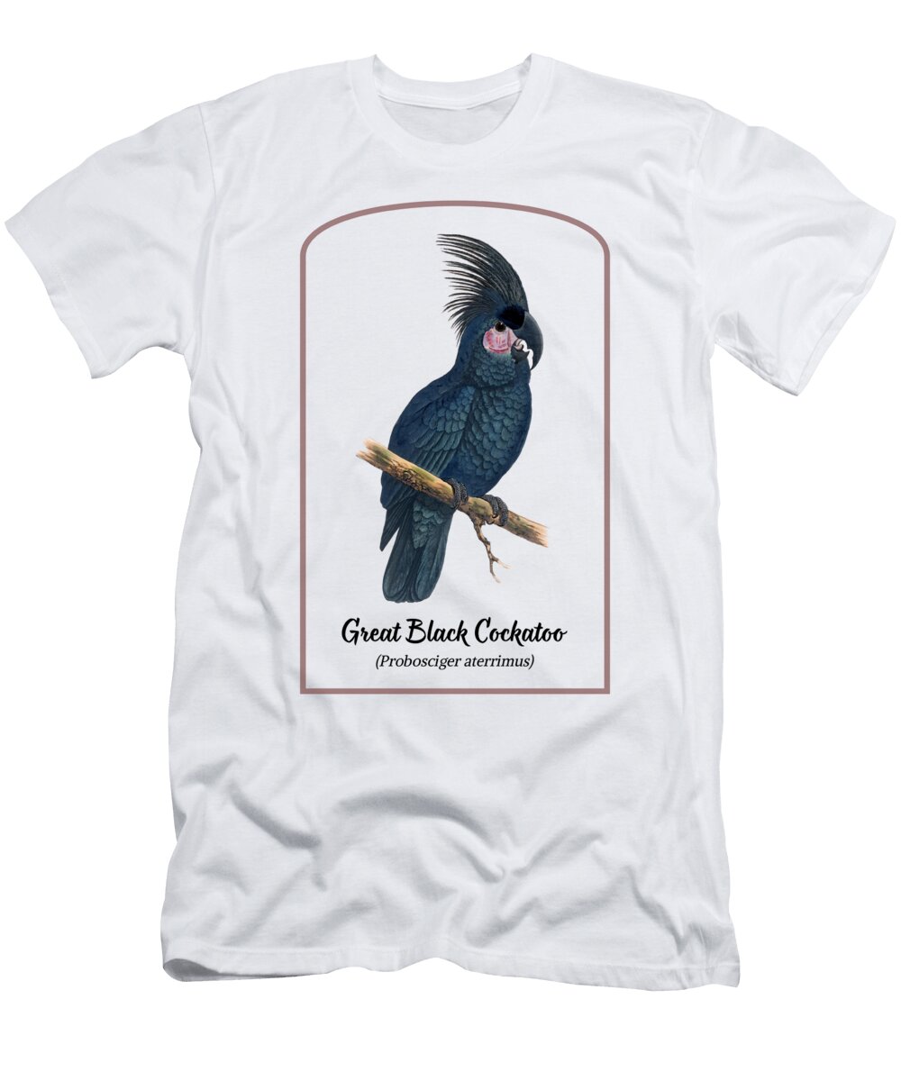 The Great Black Cockatoo Kreatif Studio Menggambar T-Shirt