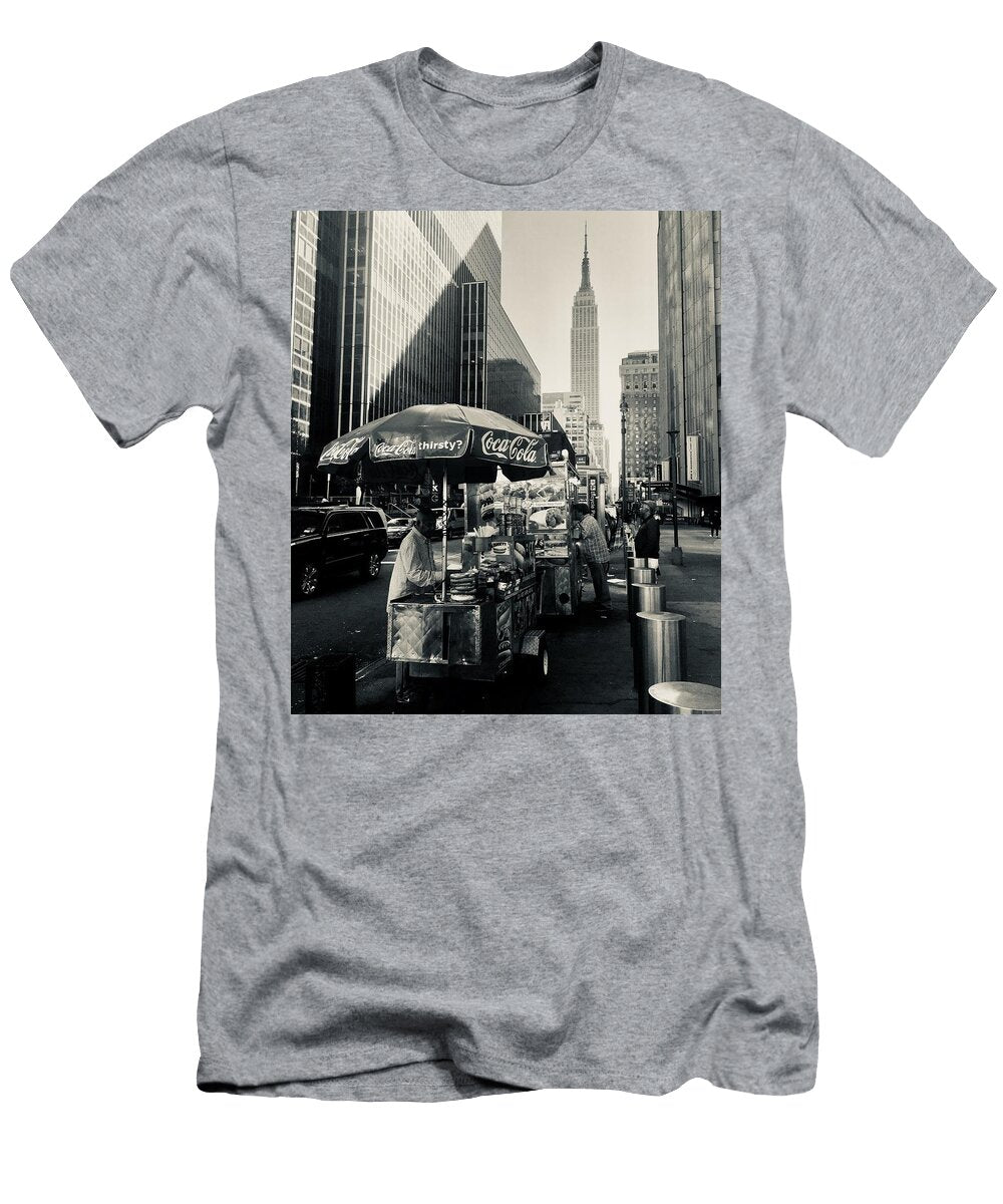 The Hotdog Man and the Empire State Building Caren Aronson T-Shirt