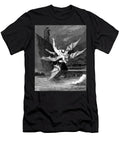 The Inferno Canto 22 Two Devils Falling Into Boiling Pitch Gustave Dore T-Shirt