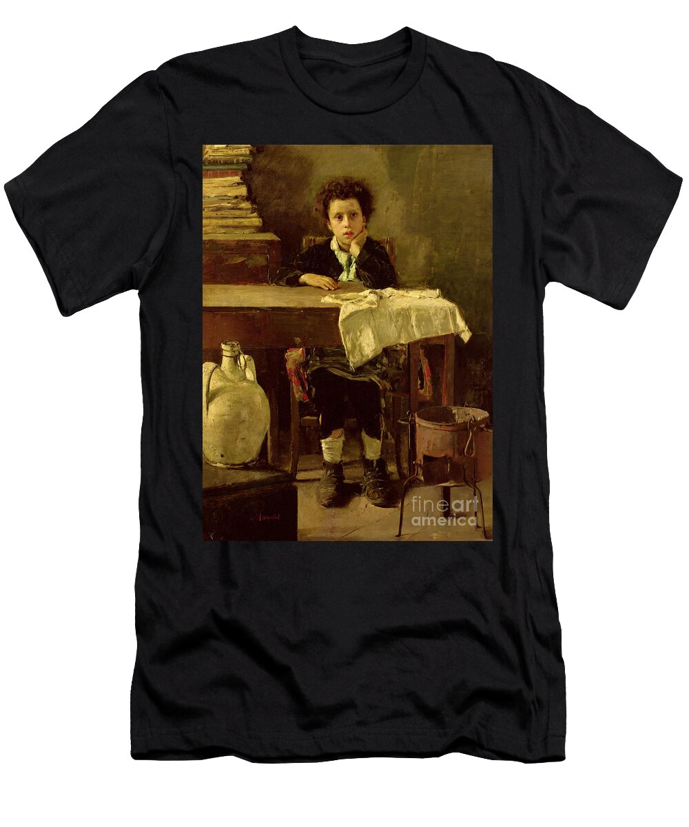 The Little Schoolboy or the Poor School Boy Antonio Mancini T-Shirt