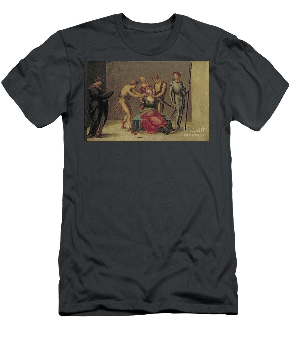The Martyrdom of St Apollonia Francesco Granacci T-Shirt