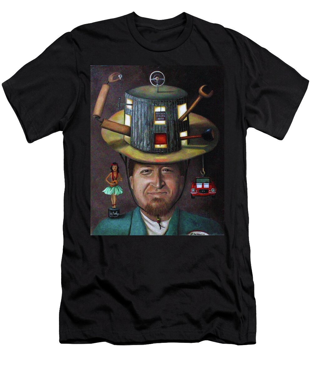 The Mechanic Part of the Thinking Cap Series Leah Saulnier the Painting Maniac T-Shirt