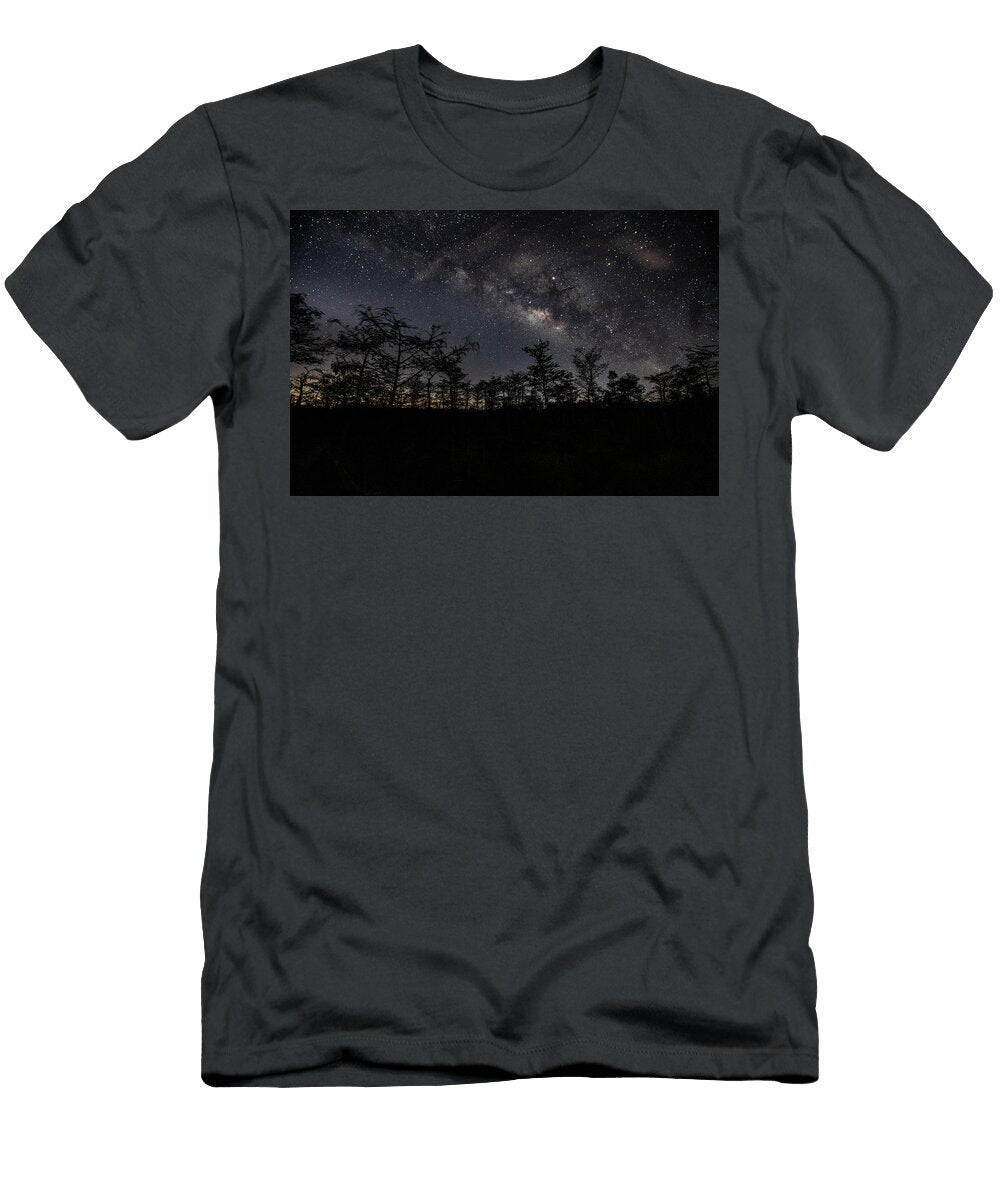 The Milkyway Over the Cypress Trees Lee Smith T-Shirt