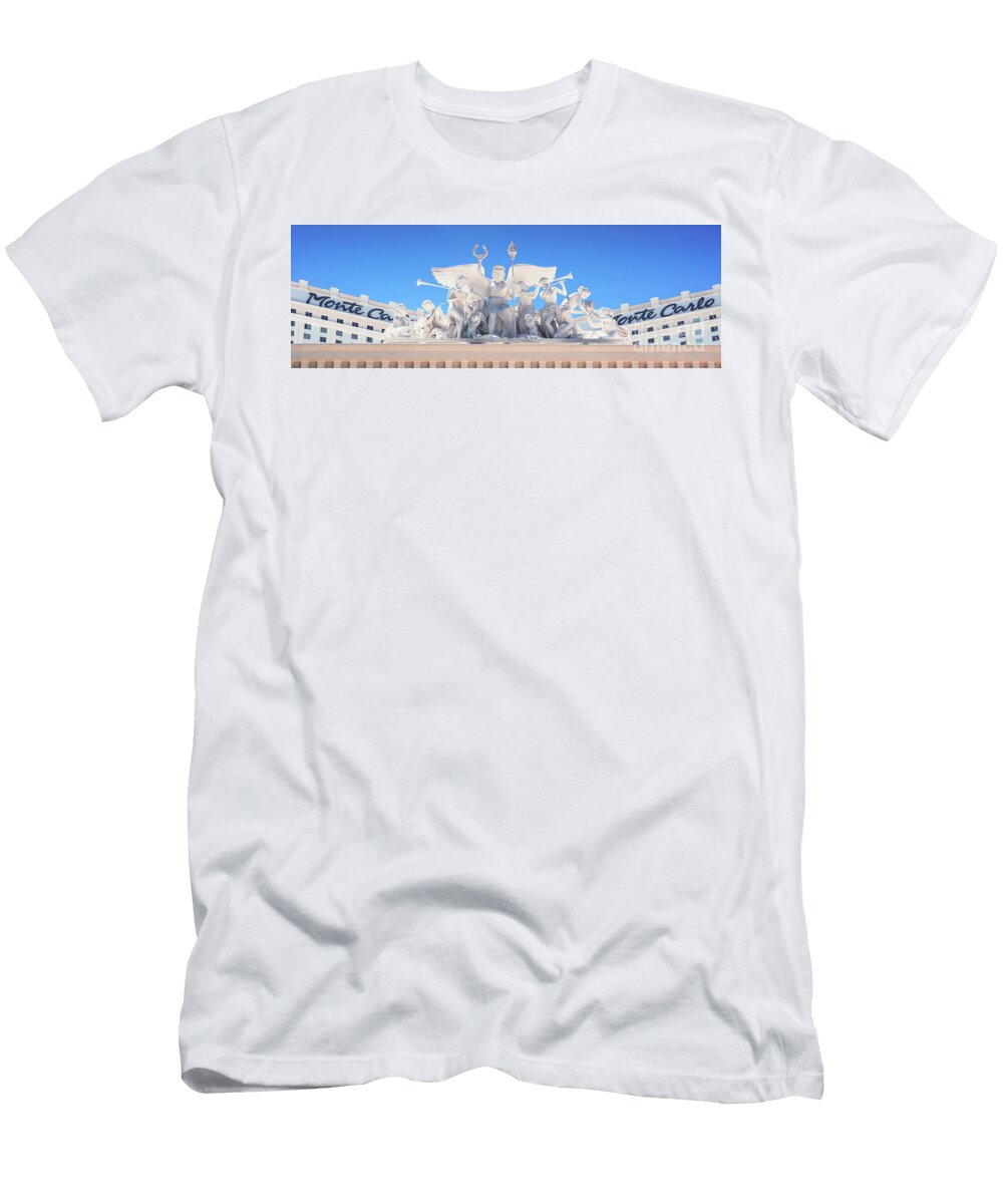The Monte Carlo Casino Las Vegas Entrance Statues 3 to 1 Ratio Aloha Art T-Shirt