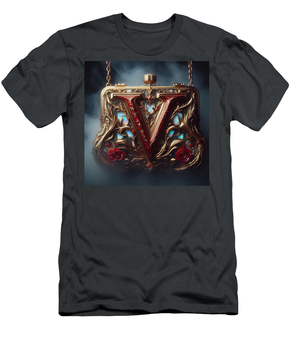 The Opulent V a Floral Elegance Caleb Ongoro T-Shirt
