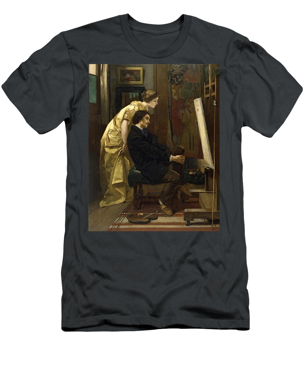 The Painter and His Model Alfred Stevens Belgian T-Shirt
