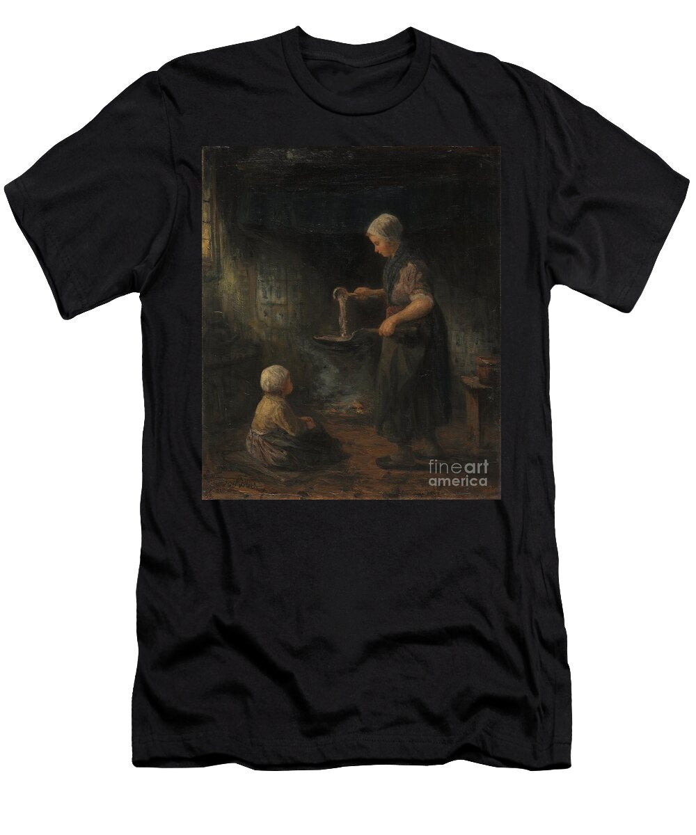 The Pancakes Circa 1875 Oil on Fabric Jozef Israels T-Shirt