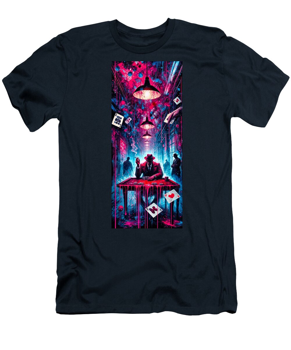 The Poker Player Xii Quantum Pizza T-Shirt