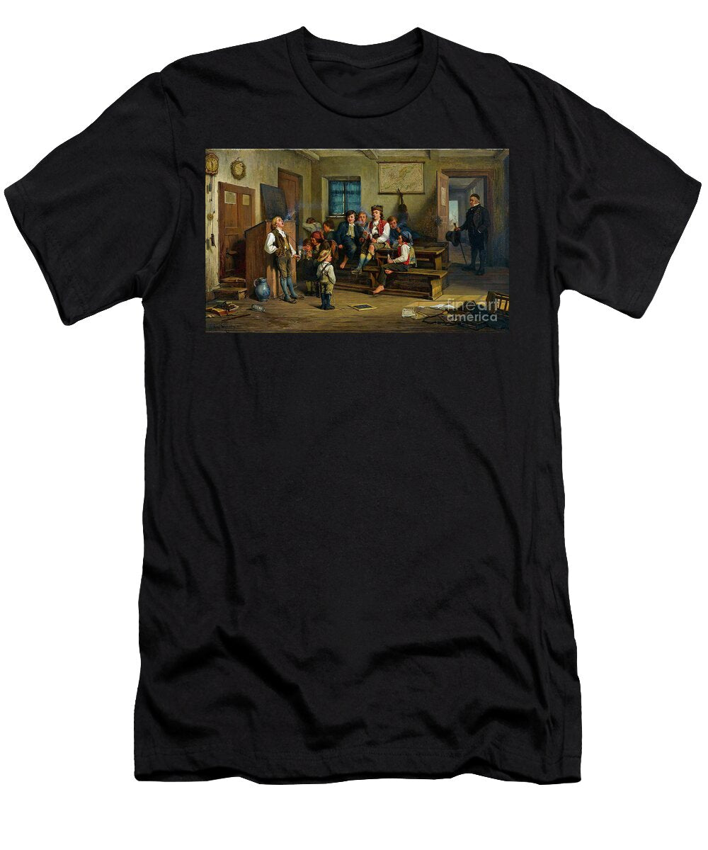 The Prohibited Fruit in a Classroom Schoolchildren Smoke the Pipe the Forbidden Fruit 1863 Carl Schlosser T-Shirt