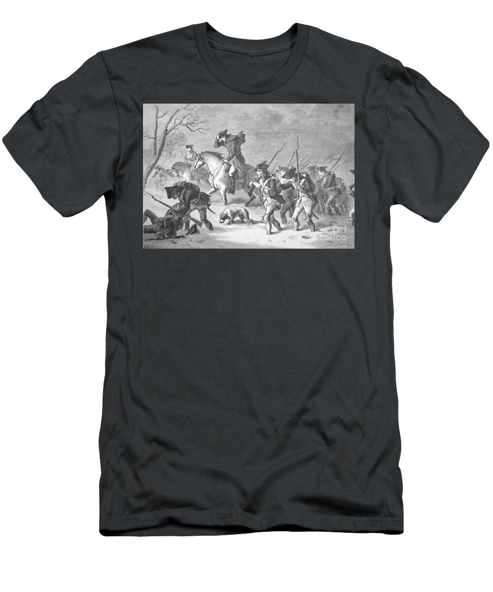 The Ragged and Defeated Continental Army Marching to the Encampment At Valley Forge American School T-Shirt