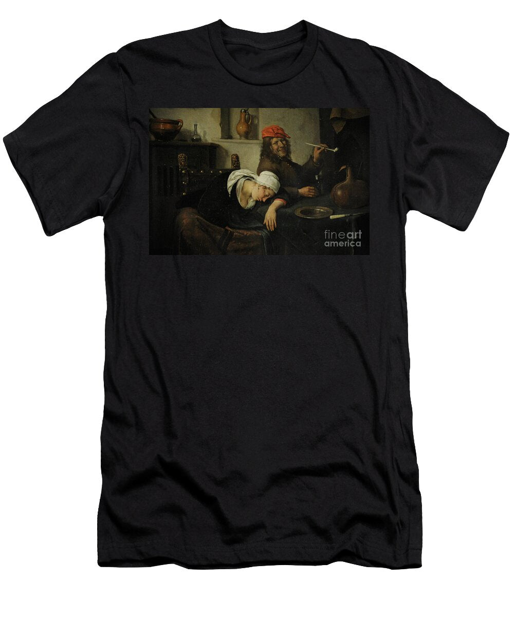 The Revellers 1660 By Jan Havickszoon Steen 1626 1679 Detail Jan Havicksz Steen T-Shirt