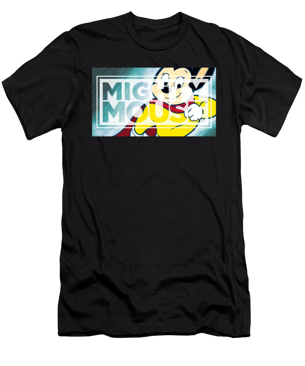 The Super Mighty Mouse Mighty Rectangle Rose Marshall T-Shirt
