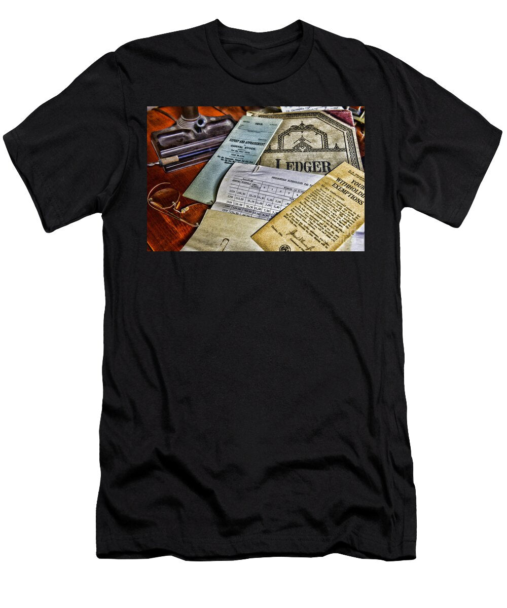 The Tax Man and His Ledger Paul Ward T-Shirt