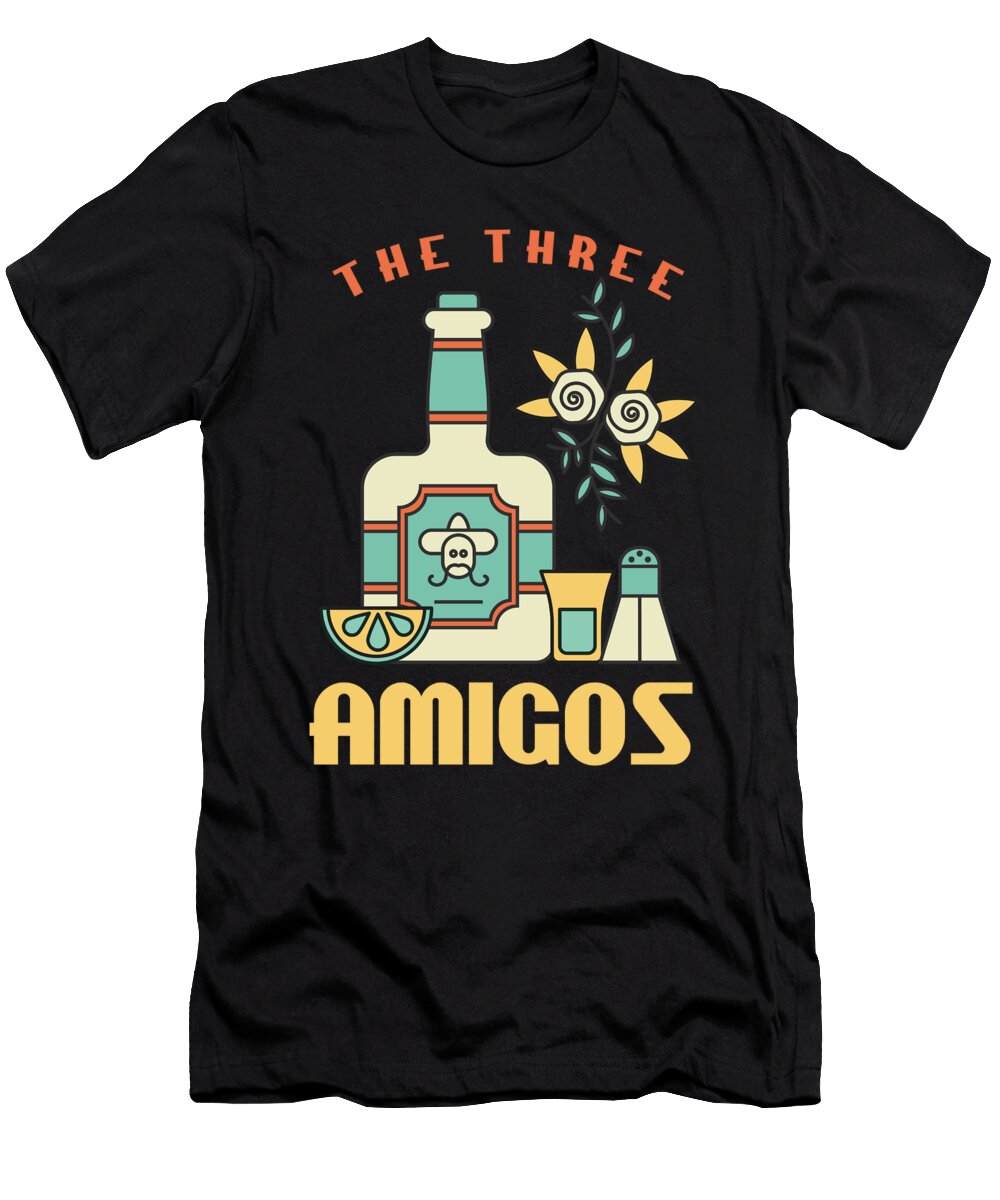 The Three Amigos Cinco De Mayo Mexico Mexican Nachos Tacos Gift Thomas Larch T-Shirt