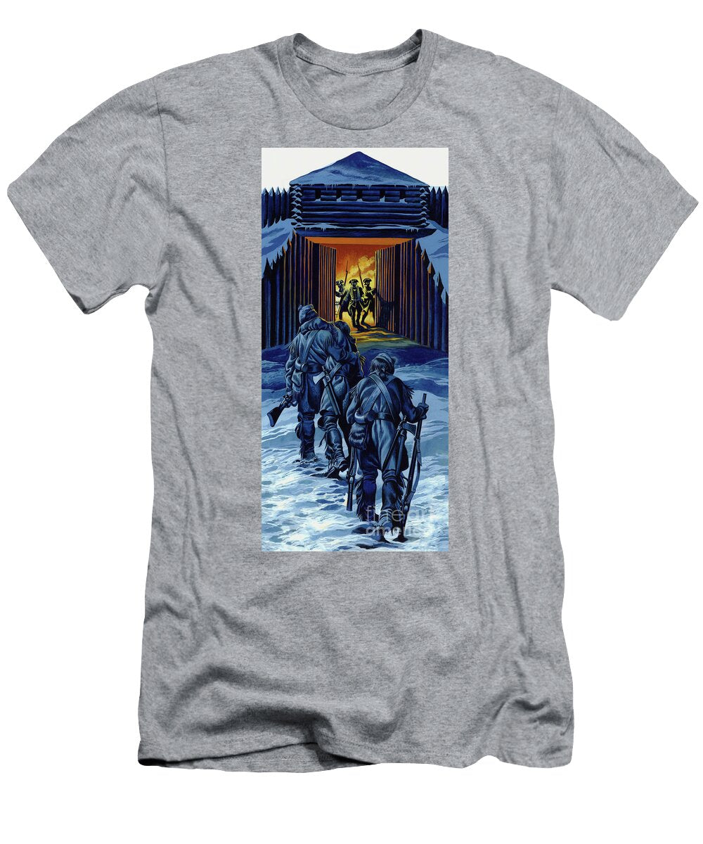 The Three Rangers Almost Dead Staggered Into Fort William Henry to Bring Her to Their Comrades Ron Embleton T-Shirt