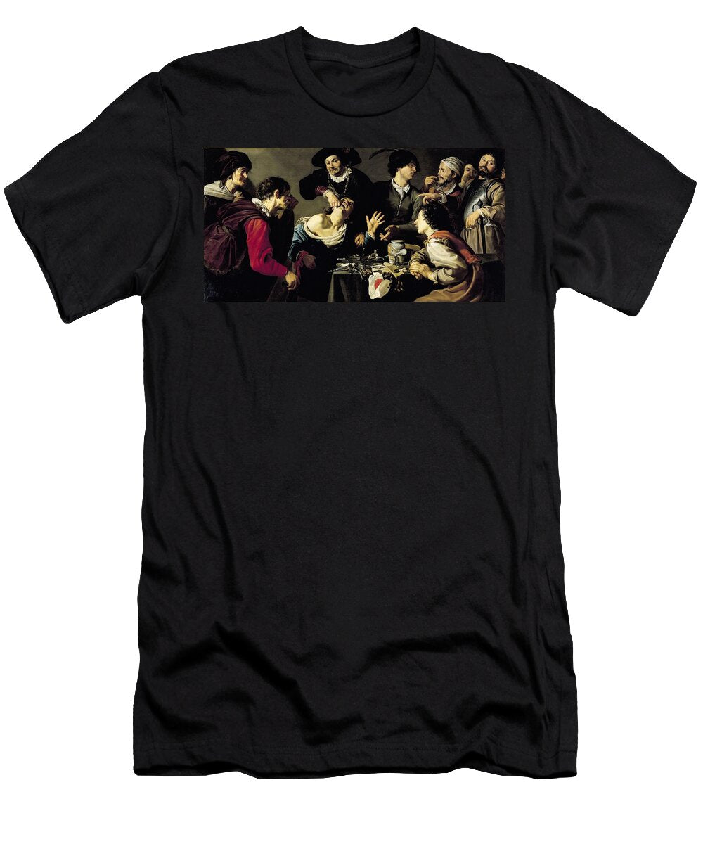 The Tooth Extractor 1635 Oil on Canvas Theodor Rombouts T-Shirt