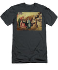 The Tooth Puller the Bagpipe Player and the Wood Collectors Detail of the Central Panel of the Haywain Triptych C1515 Hieronymus Bosch T-Shirt