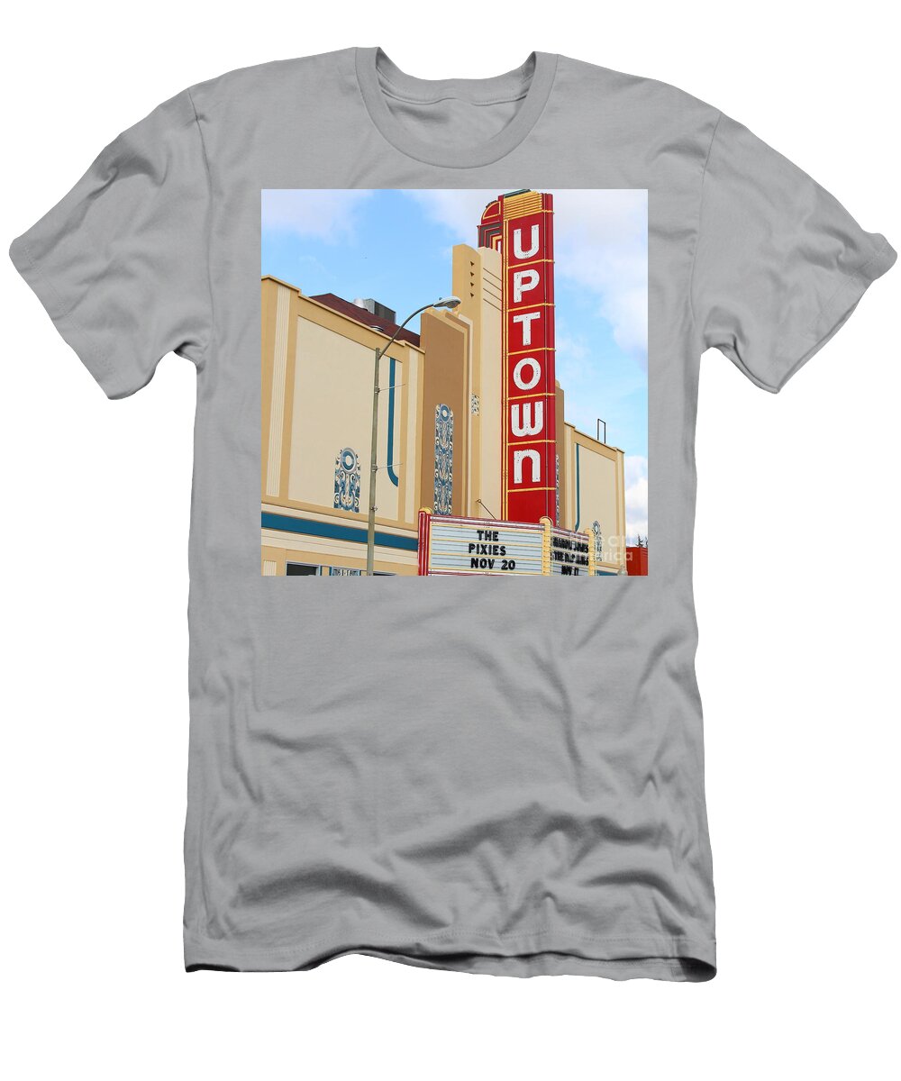 The Uptown Theater in Napa California Wine Country 7d8981 Square Wingsdomain Art and Photography T-Shirt