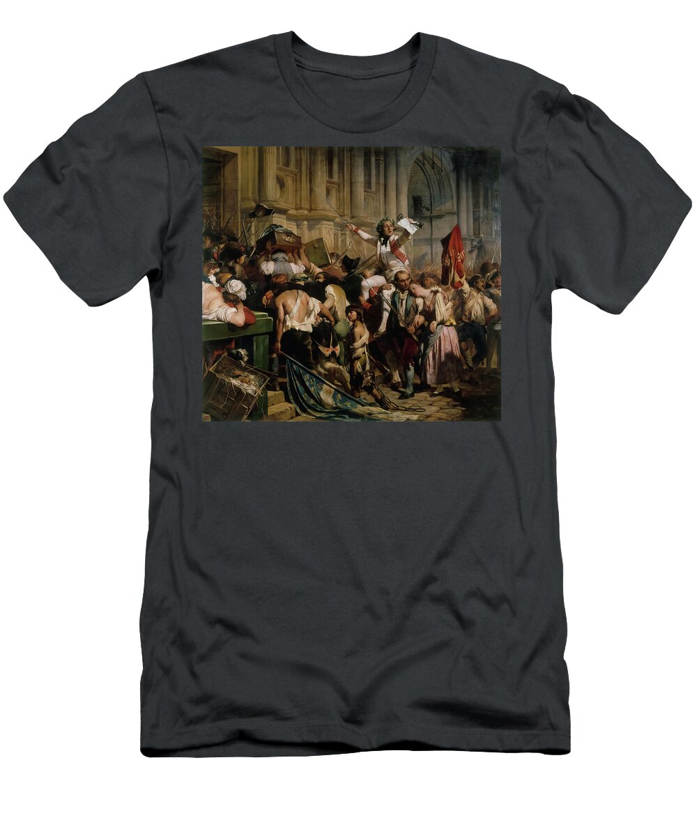 The Victors of the Bastille By Paul Delaroche Mango Art T-Shirt