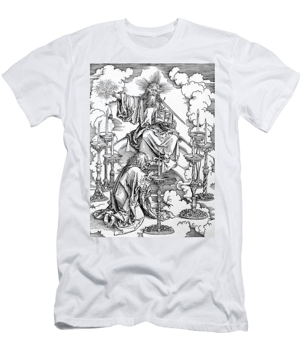 The Vision of the Seven Candlesticks From the Apocalypse or the Revelations of St John the Divine Albrecht Drer or Duerer T-Shirt