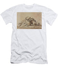 Theodore Gericault Man Clutching a Horse in Water After Poussins Deluge Recto World Art Collective T-Shirt