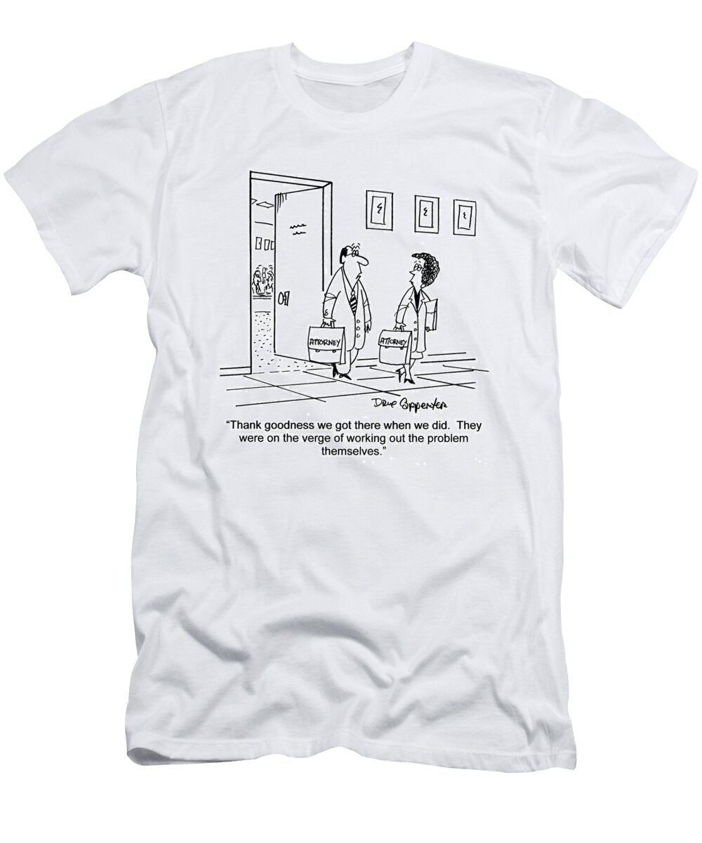 They Were on the Verge of Working Out the Problem Themselves Dave Carpenter No Index T-Shirt