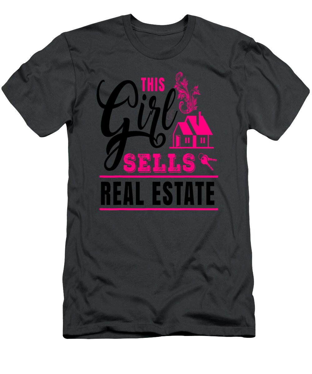 This Girl Sells Real Estate Female Realtor Gift Fillan Lorne T-Shirt