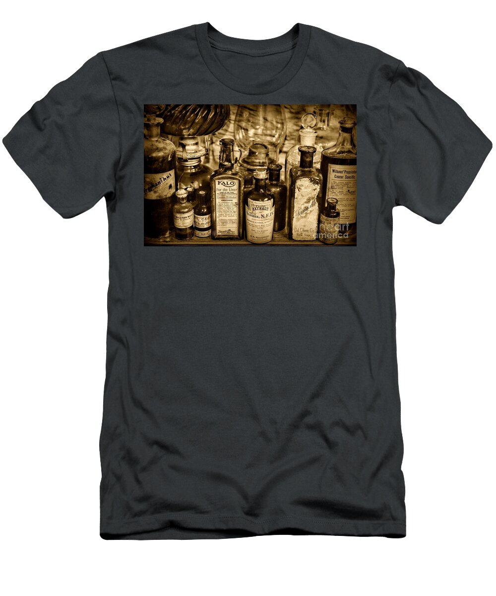 Those Old Apothecary Bottles in Sepia Paul Ward T-Shirt
