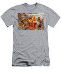 Three Blind Newly Hatched Robin Chicks in Nest Reaching with Ope Reimar Gaertner T-Shirt
