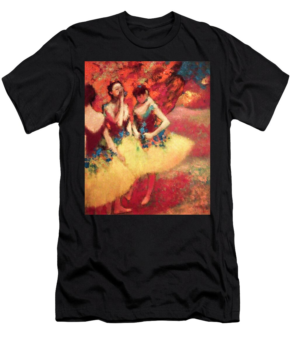 Three Dancers in Yellow Skirts By Edgar Degas 1891 Edgar Degas T-Shirt