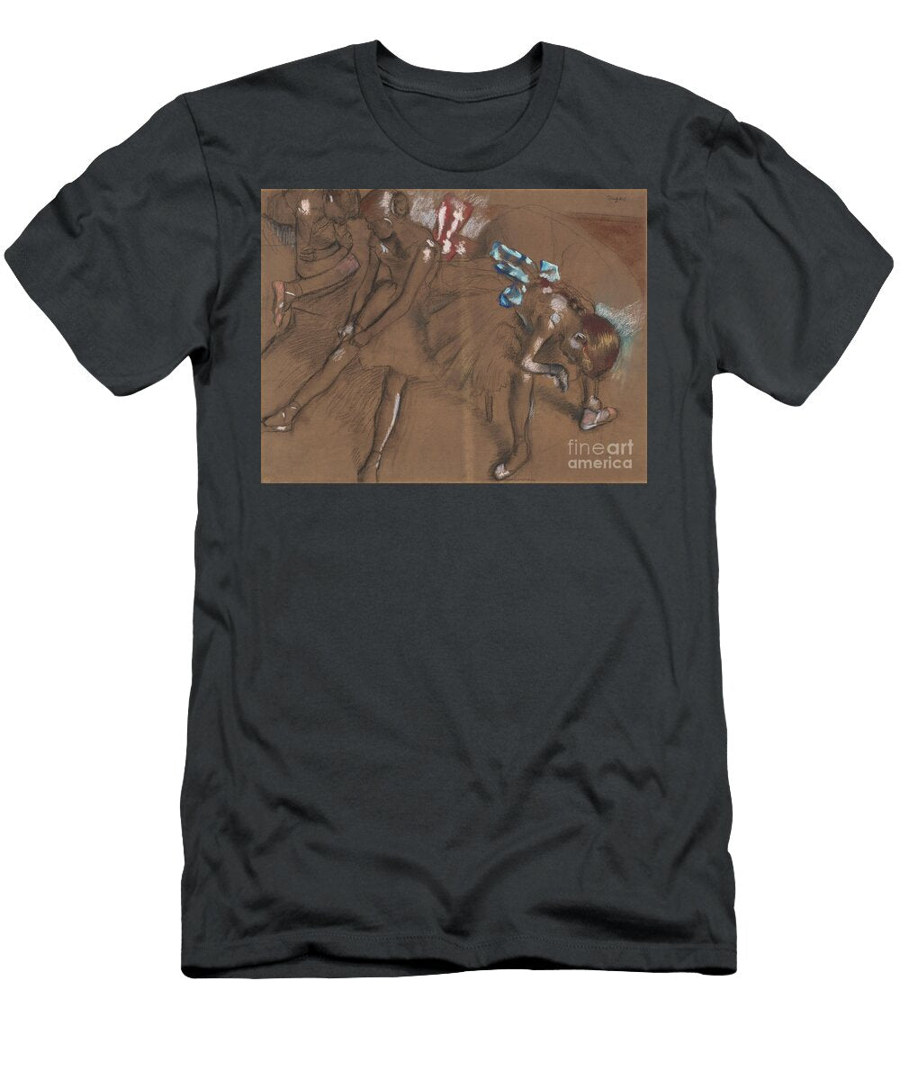 Three Dancers Resting Circa 1880 Black Chalk and Pastel on Tan Wove Paper Edgar Degas T-Shirt