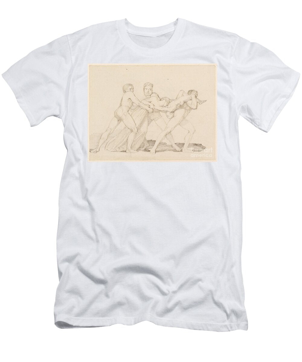 Three Men Attempting to Tear a Child From a Woman John Flaxman T-Shirt