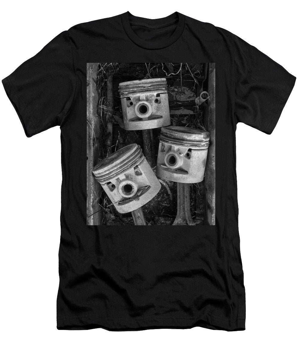 Three Pistons in a Pan Close Up Paul Derocker T-Shirt
