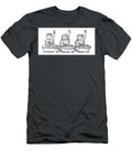 Three Schoolchildren Raising Their Hands in Classroom Drawing Frank Ramspott T-Shirt