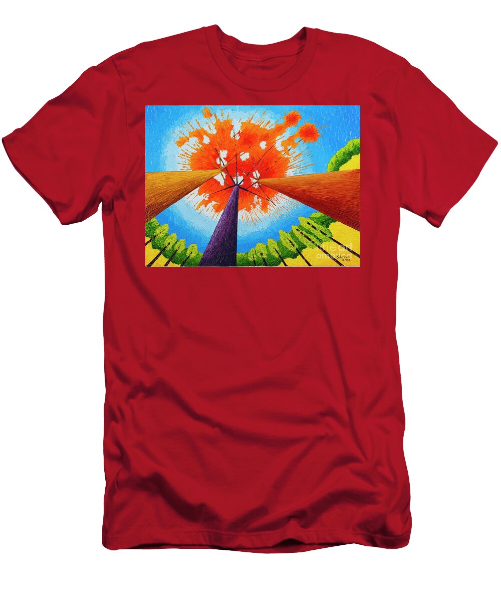 Three Trees Against the Sky Tres Arboles En El Cielo Mario Bahamon T-Shirt