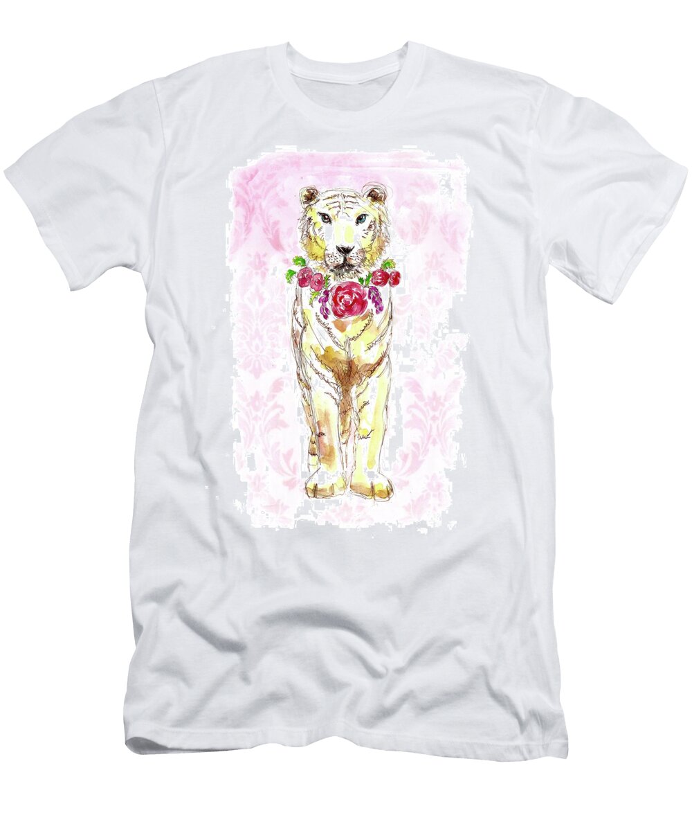 Tiger and Roses Zelda Tessadori T-Shirt