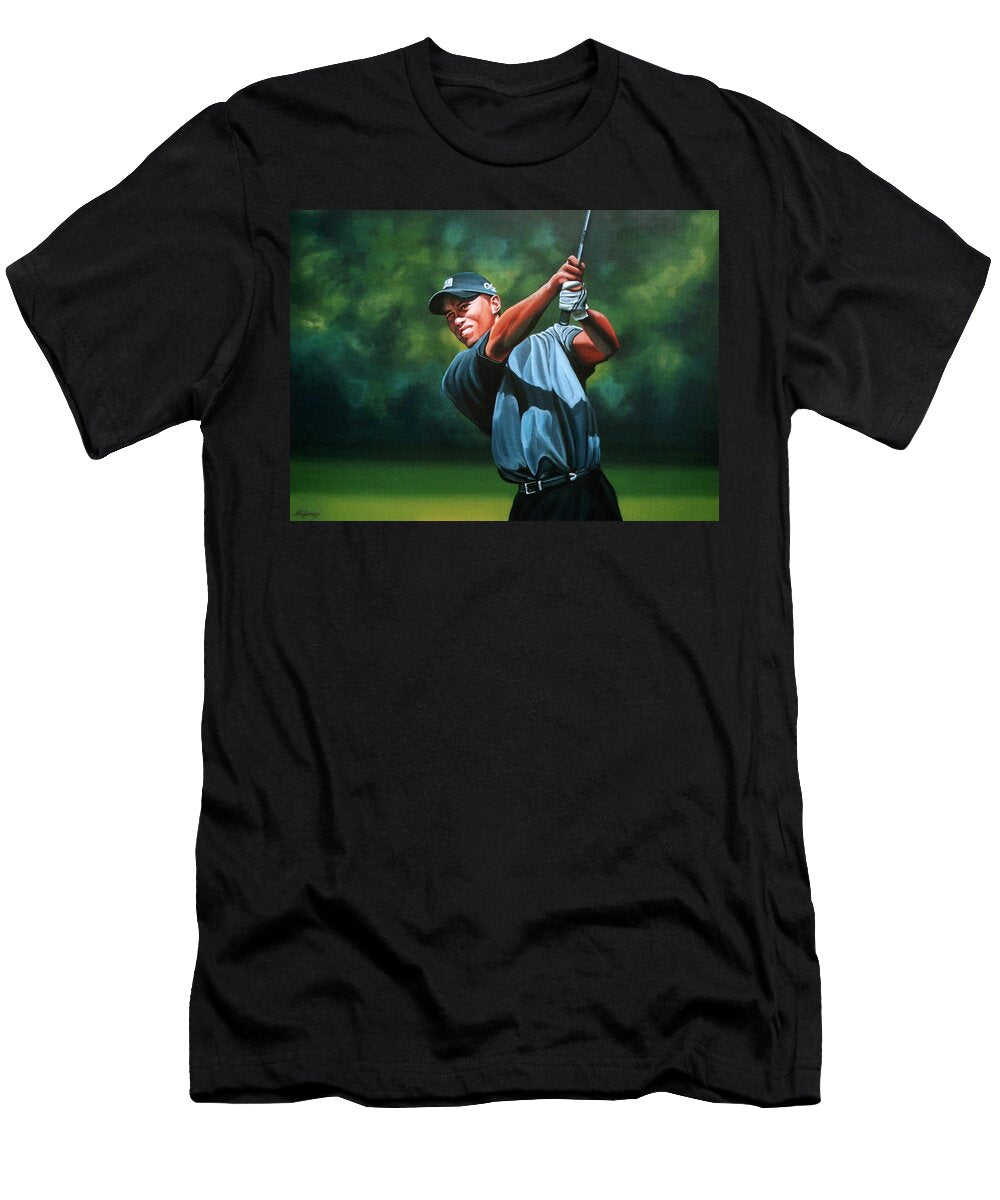 Tiger Woods Painting 2 Paul Meijering T-Shirt