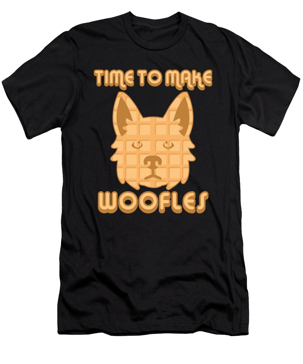Time to Make Woofles Funny Dog Waffle Pun Jacob Zelazny T-Shirt