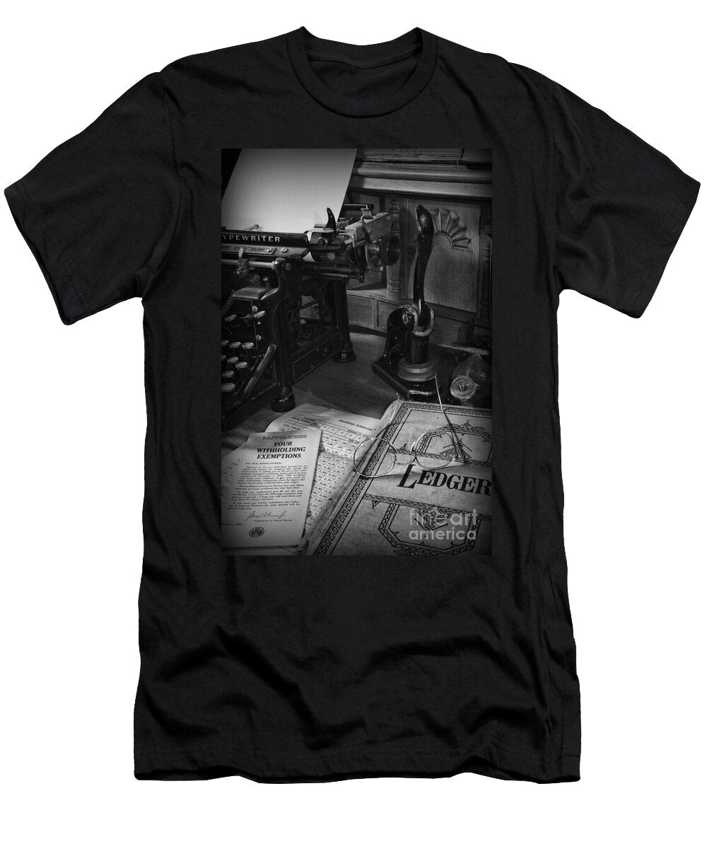 Time to Pay Your Taxes Black and White Paul Ward T-Shirt