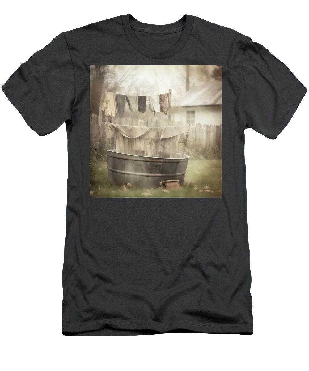Tin Washtub in Yard Yo Pedro T-Shirt