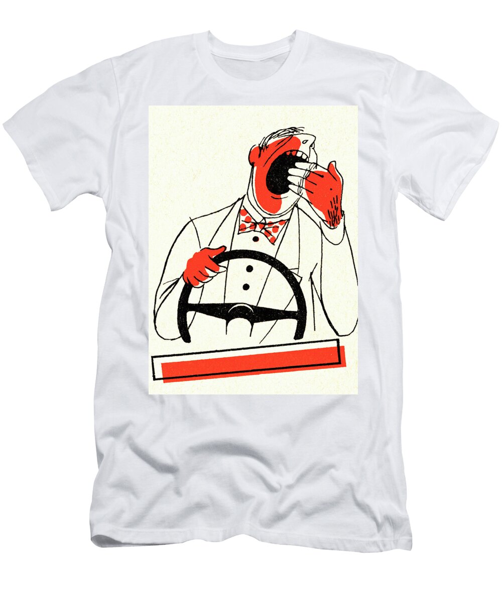 Tired Man Driving Csa Images T-Shirt