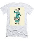 Tired Man Making Baby Bottle Csa Images T-Shirt