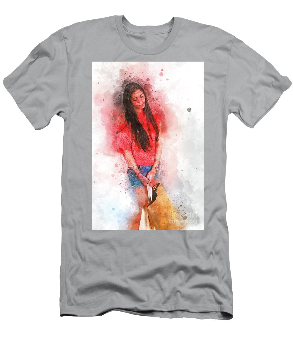 Tired Teen Shopper L1 Humorous Quotes T-Shirt