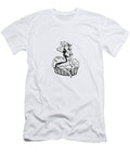 Tired Woman Sitting on Laundry in Basket Csa Images T-Shirt