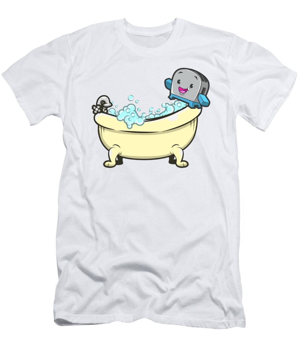 Toaster in a Bathtub Funny 80s Pun Charlena Browning T-Shirt
