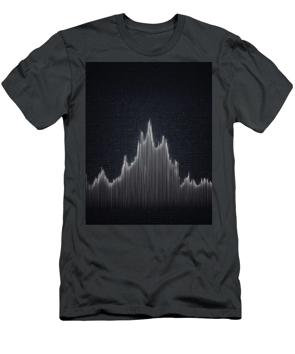 Togram Icon Wave Lines Sound Amplitude Black Audio Signal Pulse Voice Symbol Illustration Graphic Electronic Music Radio Frequency Line Digital Volume Level Form Wafe Akkash T-Shirt